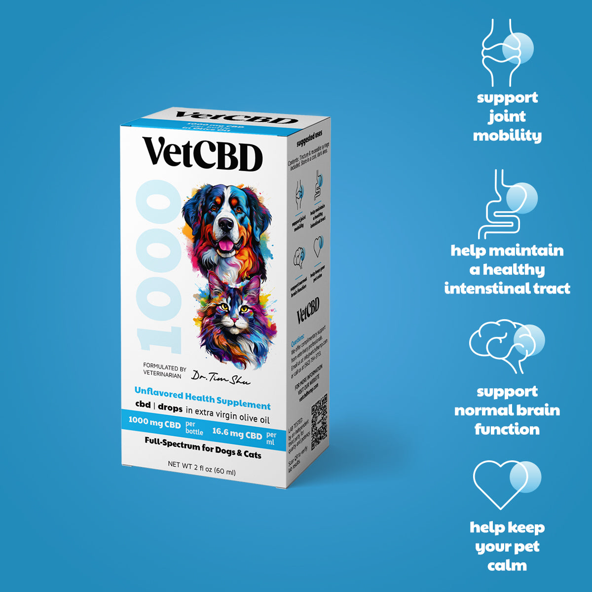 Full-Spectrum CBD Tincture for Dogs & Cats