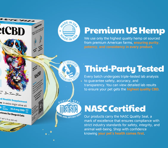 Full-Spectrum CBD Tincture for Dogs & Cats