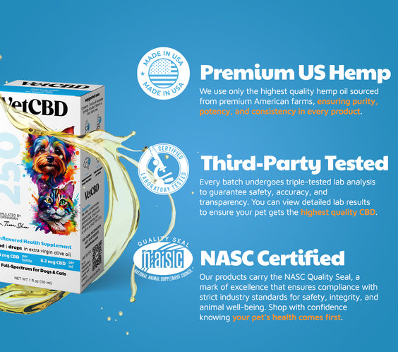 Full-Spectrum CBD Tincture for Dogs & Cats