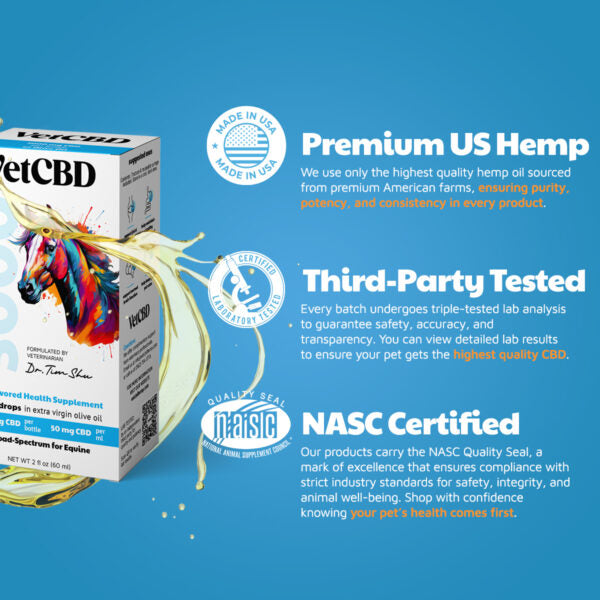 Broad-Spectrum 3000mg CBD Tincture for Equine