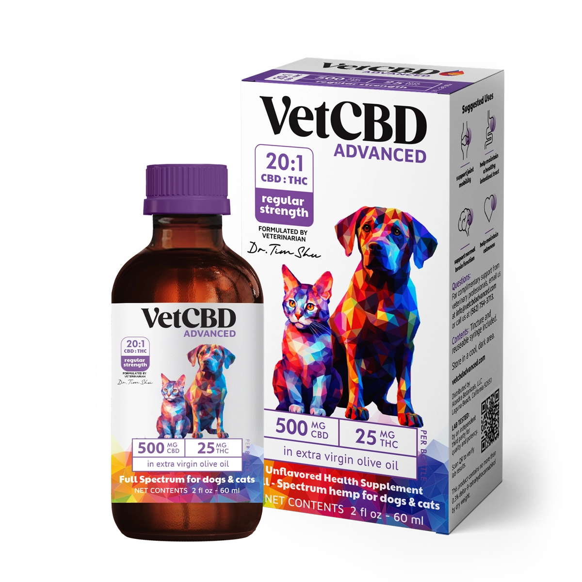 VetCBD Advanced CBD:THC Tinctures