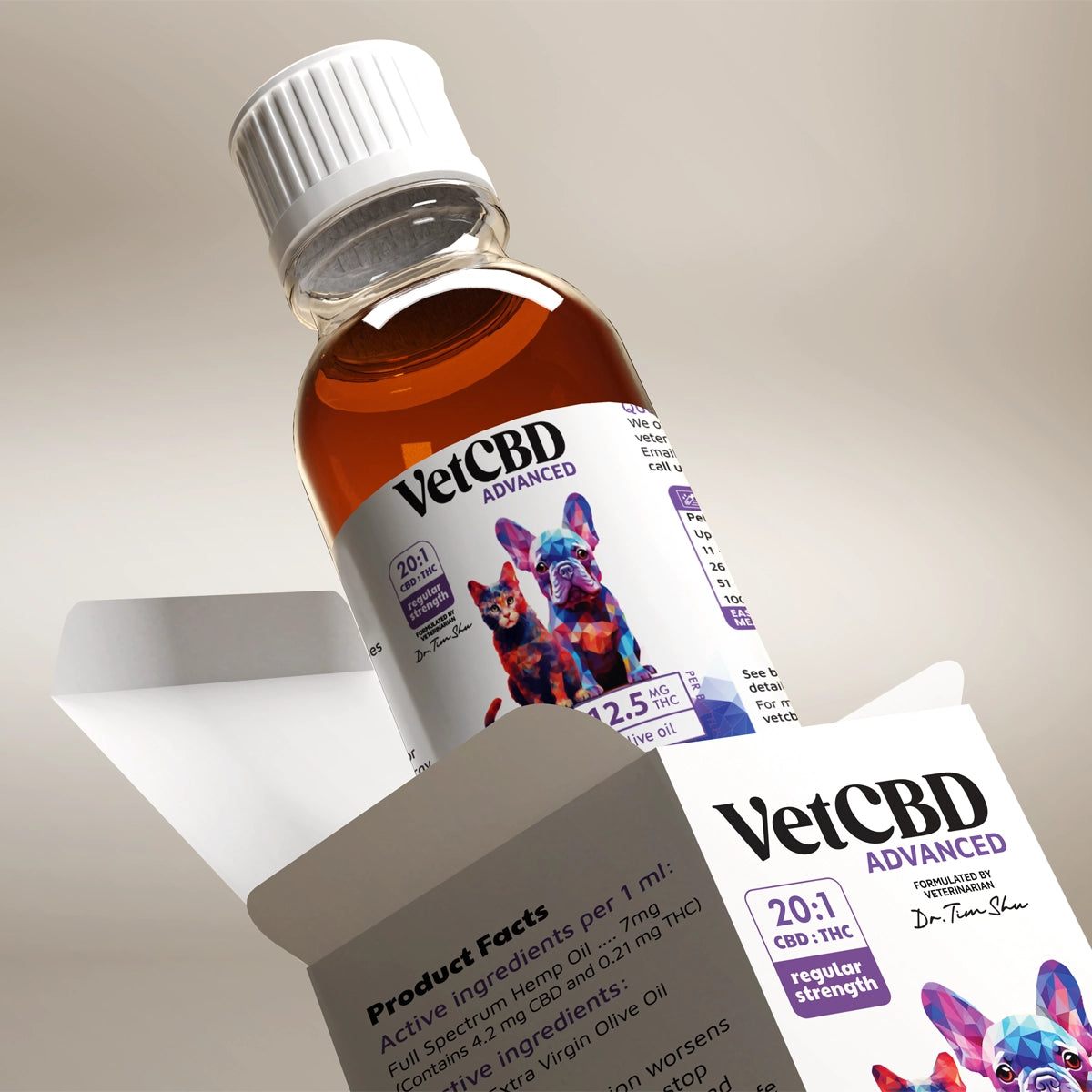 VetCBD Advanced CBD:THC Tinctures